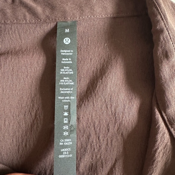Lululemon brown button up shirt - Picture 7 of 13